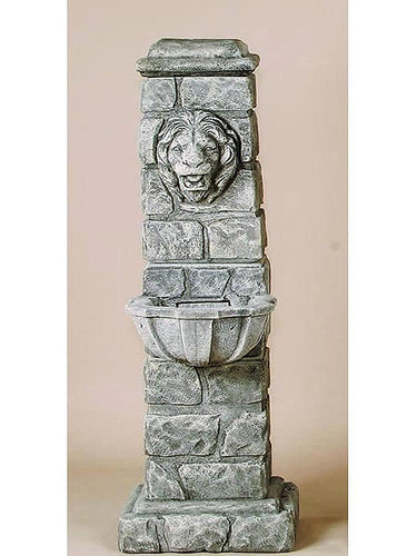 Via Medina Cast Stone Outdoor Water Fountain With Spout Fountain Tuscan